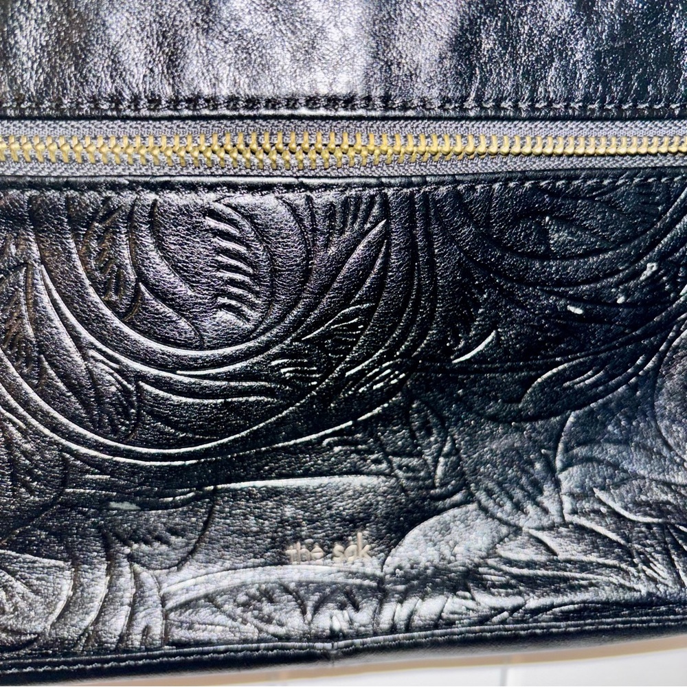 The Sak Black Embossed Shoulder Bag - Picture 3 of 5